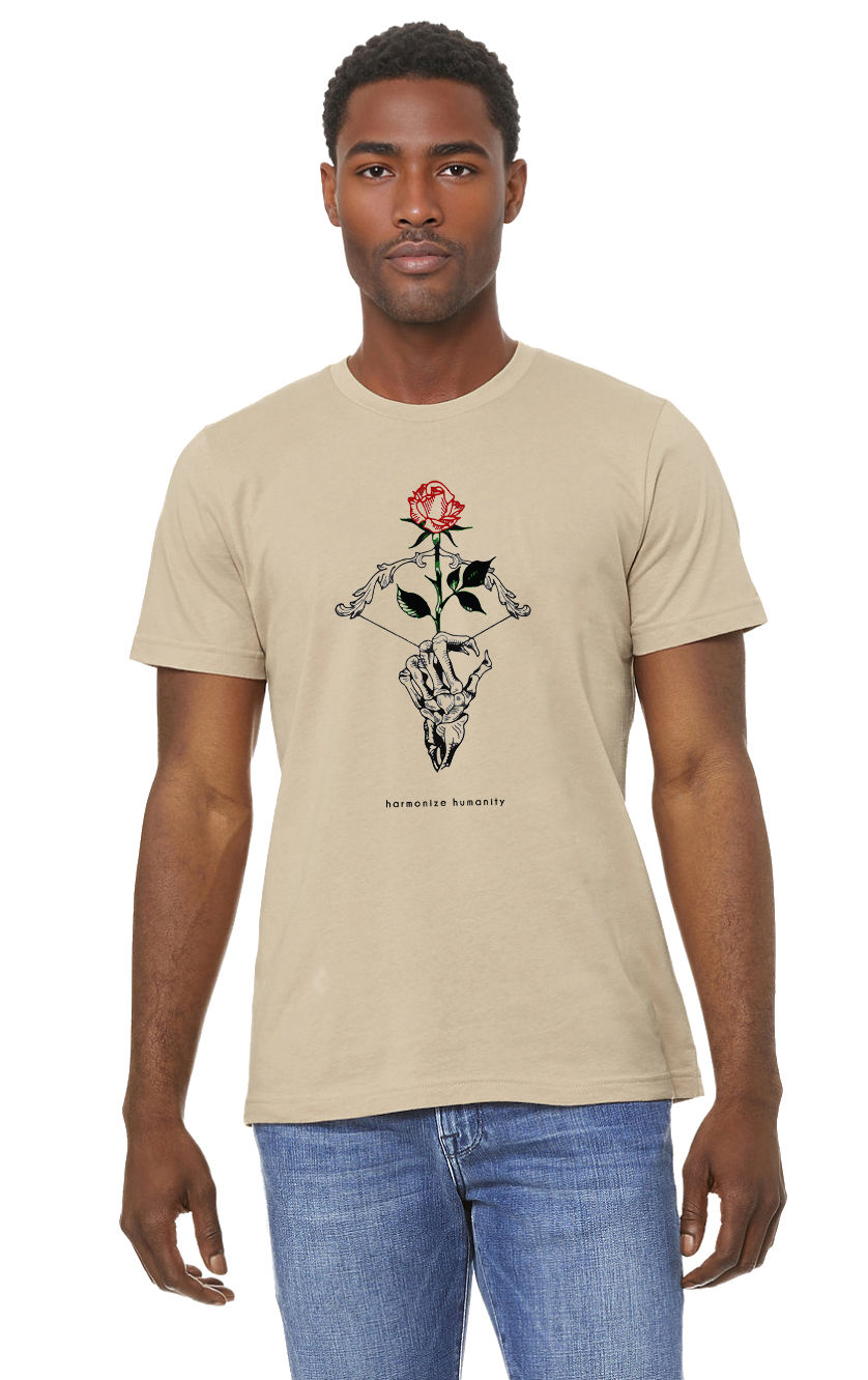 Thumbnail: AIM FOR LOVE unisex organic mid-light t-shirt (desert dust)