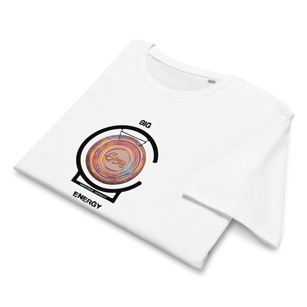 Thumbnail: BIG GONG unisex organic mid-light t-shirt (white)