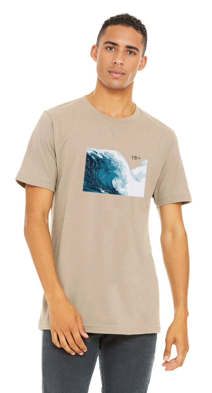 Thumbnail: WAVE of CHANGE unisex organic mid-light t-shirt (desert dust)