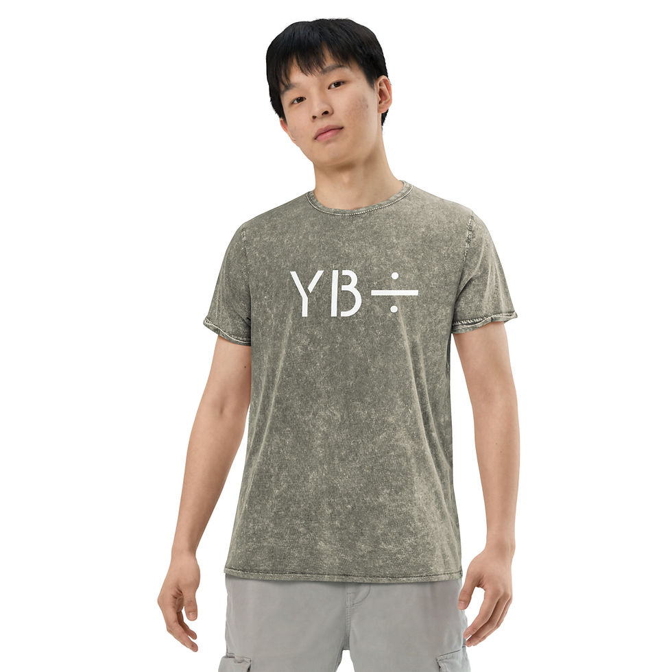 Thumbnail: YB÷ unisex denim t-shirt (dark army green)