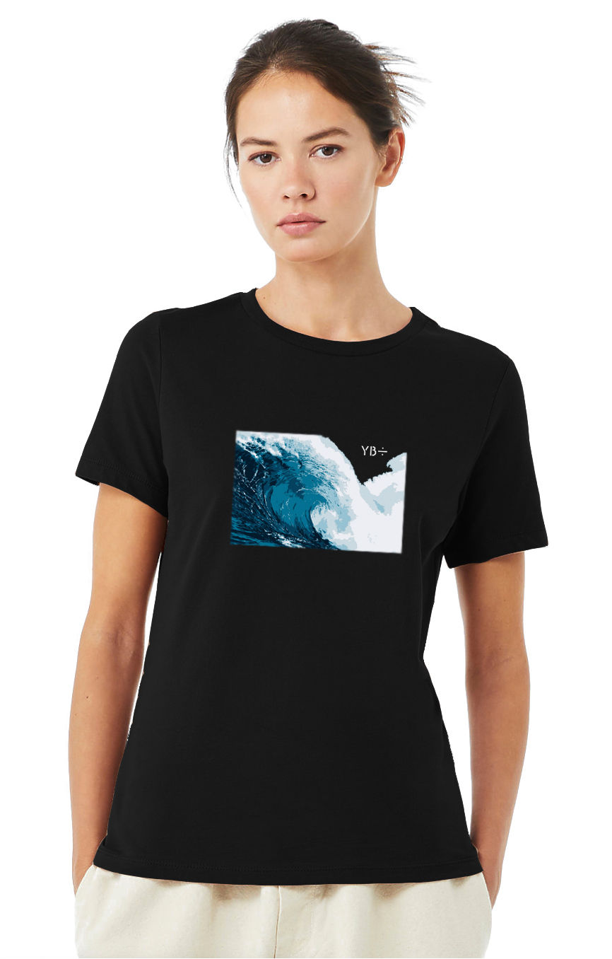 Thumbnail: WAVE of CHANGE unisex organic mid-light t-shirt (black)