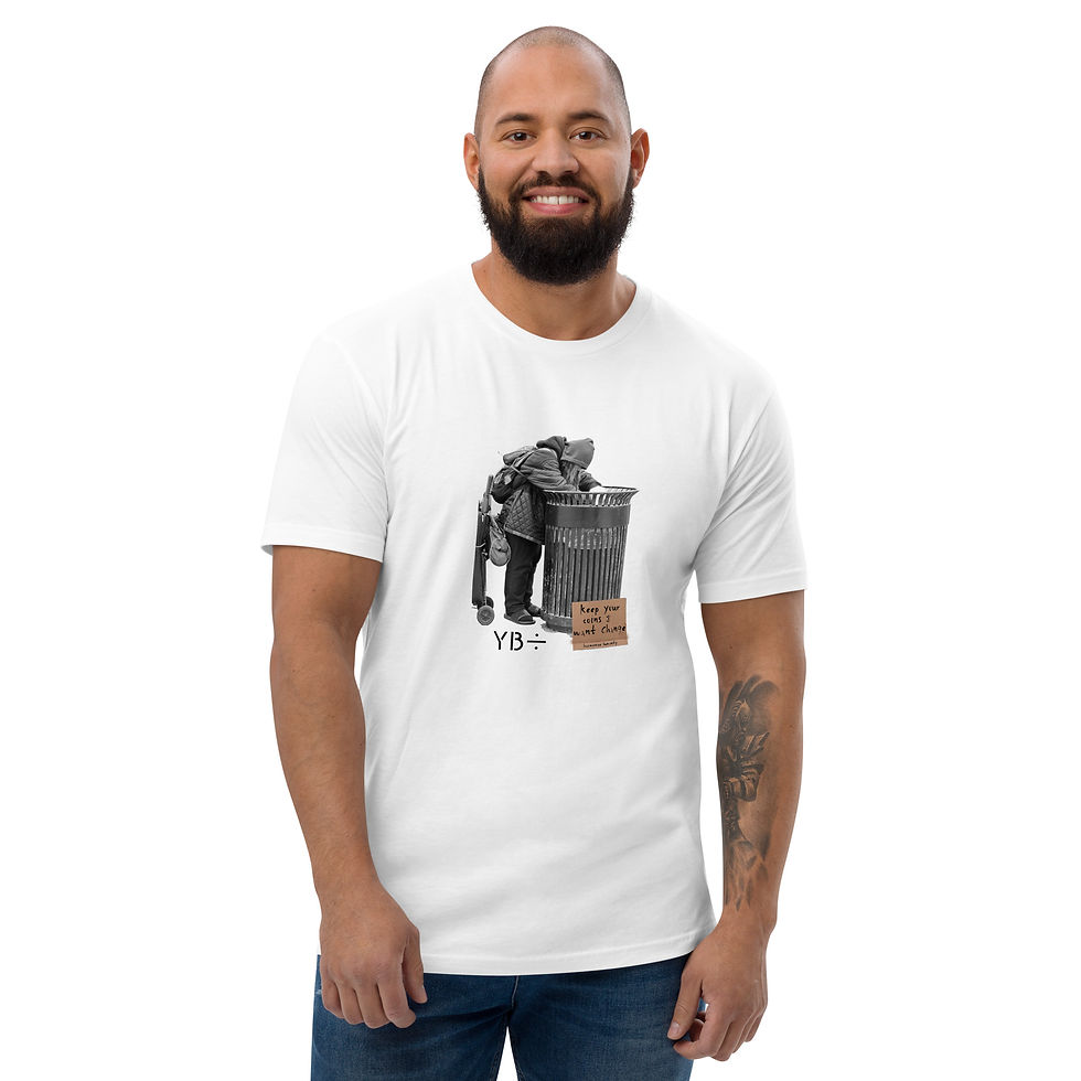 Thumbnail: I WANT CHANGE fitted crew t-shirt (white)
