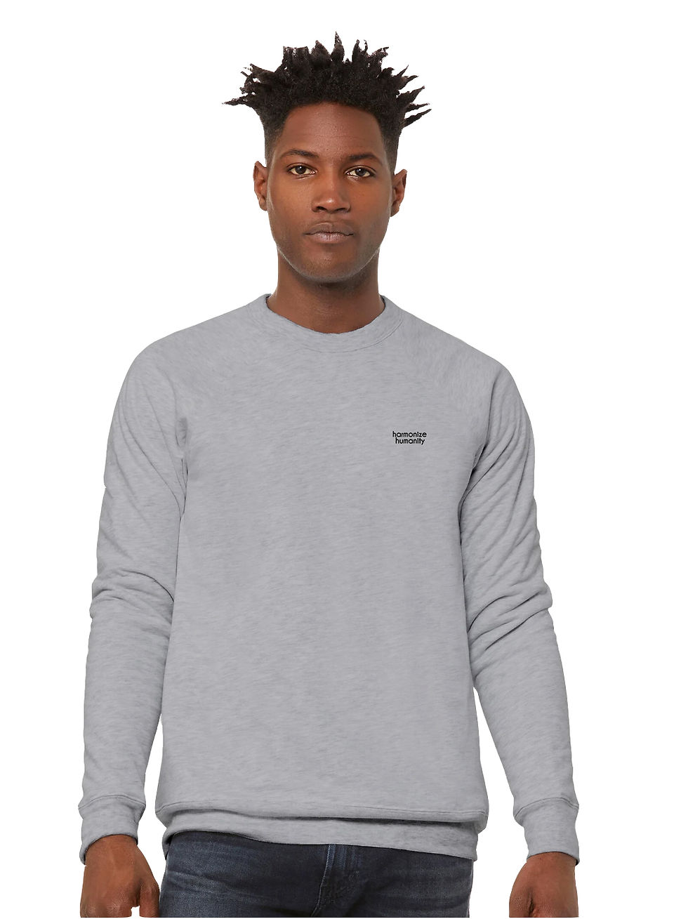 Thumbnail: AIM FOR LOVE unisex organic sweatshirt (heather grey)