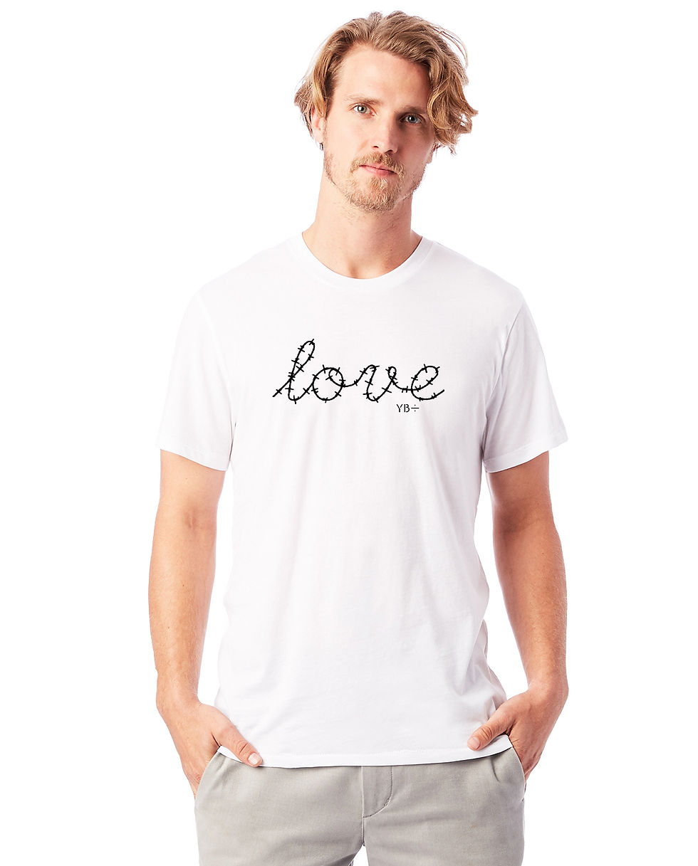 Thumbnail: LOVE unisex organic mid-light t-shirt (white)