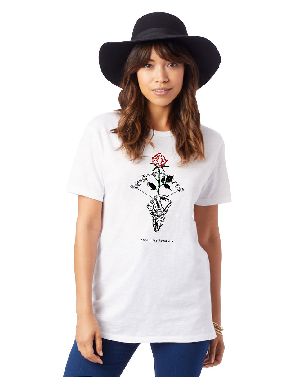 Thumbnail: AIM FOR LOVE unisex organic mid-light t-shirt (white)