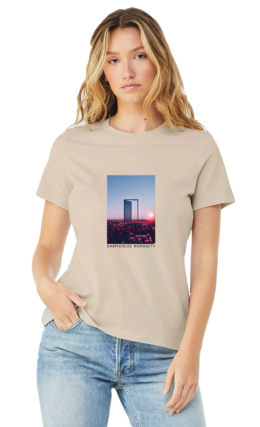 Thumbnail: EMBRACE THE UNKNOWN unisex organic mid-light t-shirt (desert dust)