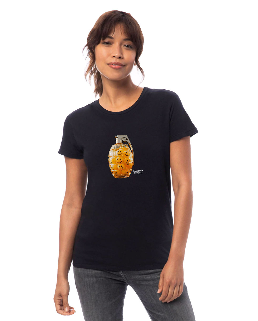 Thumbnail: HAPPY BOMB organic mid-light t-shirt (black)