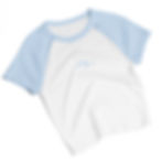 Thumbnail: DISSOLVE women’s micro rib raglan baby tee (white/royal blue) copy