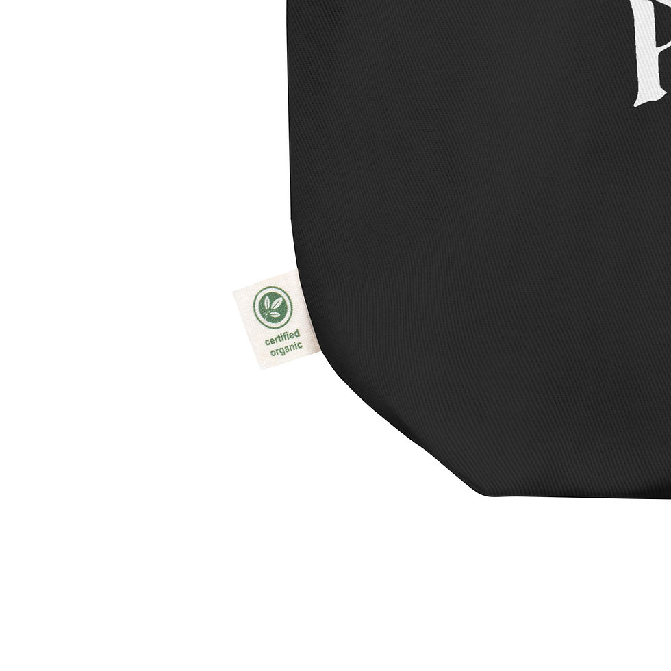 Thumbnail: TEACH PEACE eco tote bag (black)