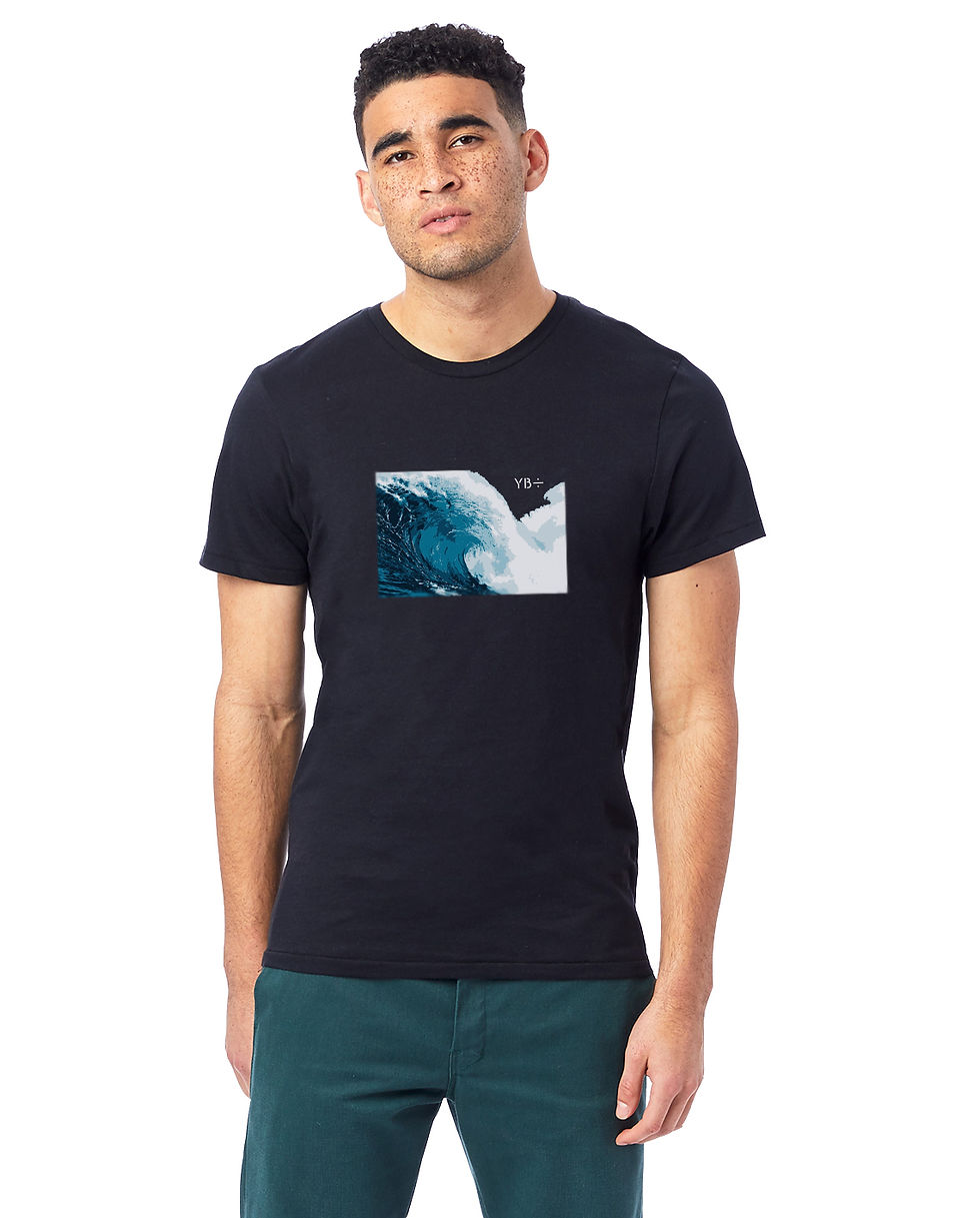 Thumbnail: WAVE of CHANGE unisex organic mid-light t-shirt (black)