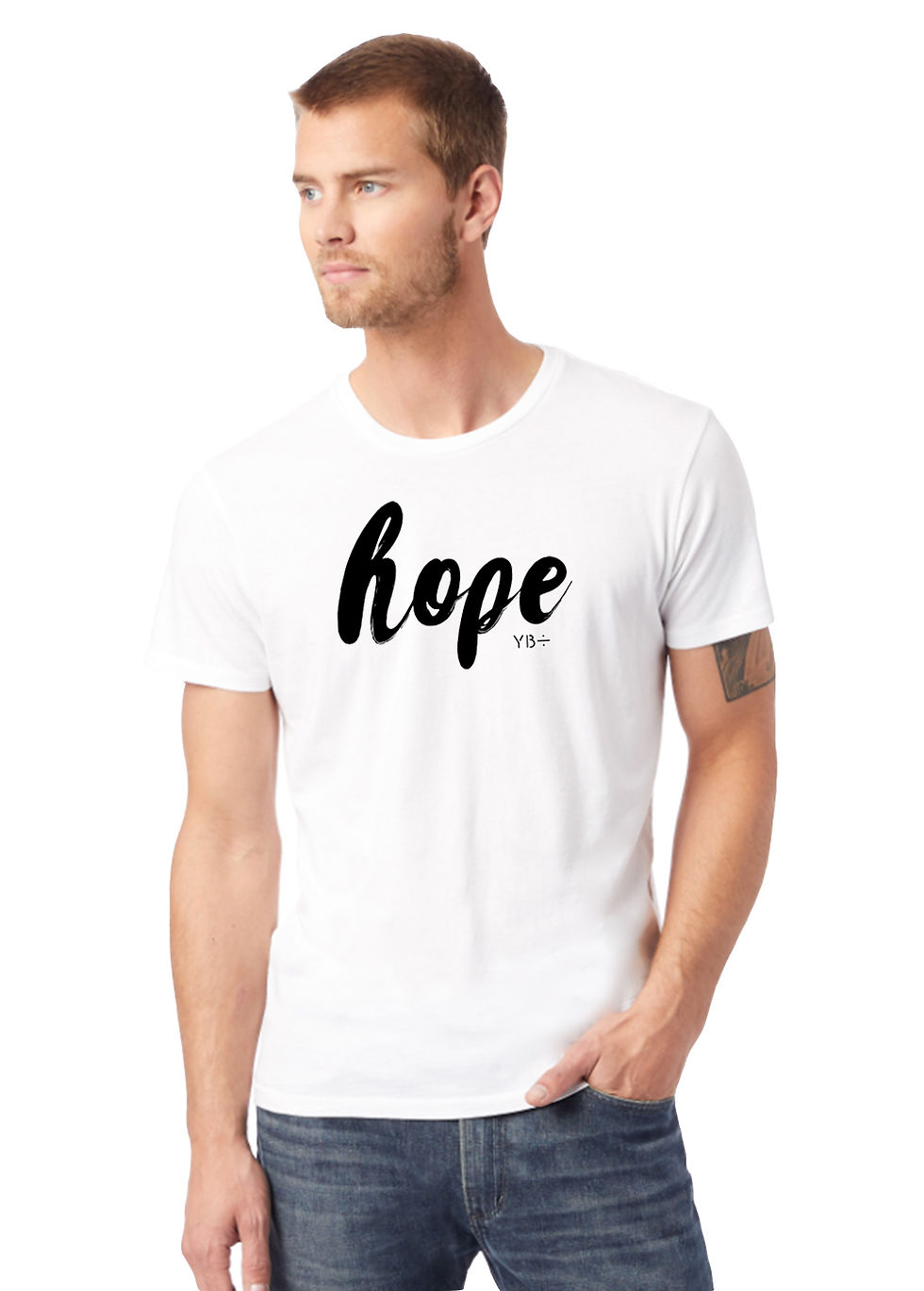 Thumbnail: HOPE unisex organic mid-light t-shirt (white)