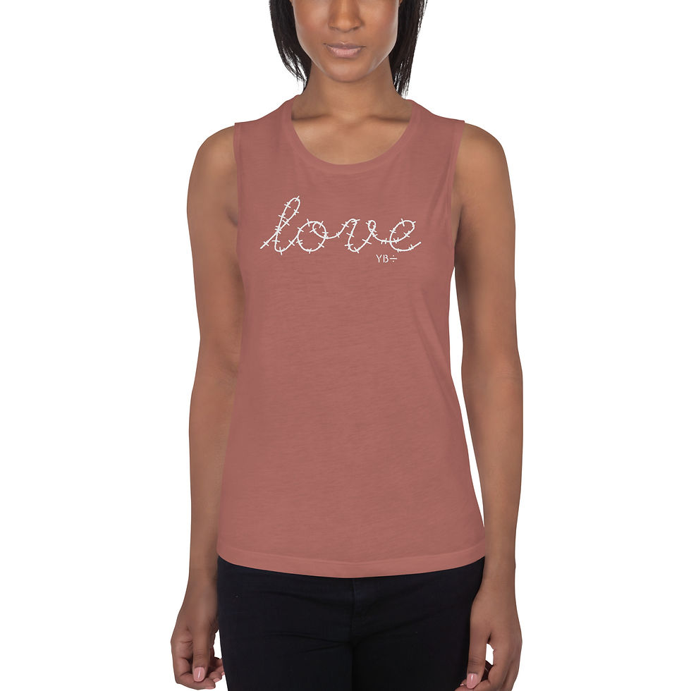 Thumbnail: LOVE ladies’ muscle tank (mauve)