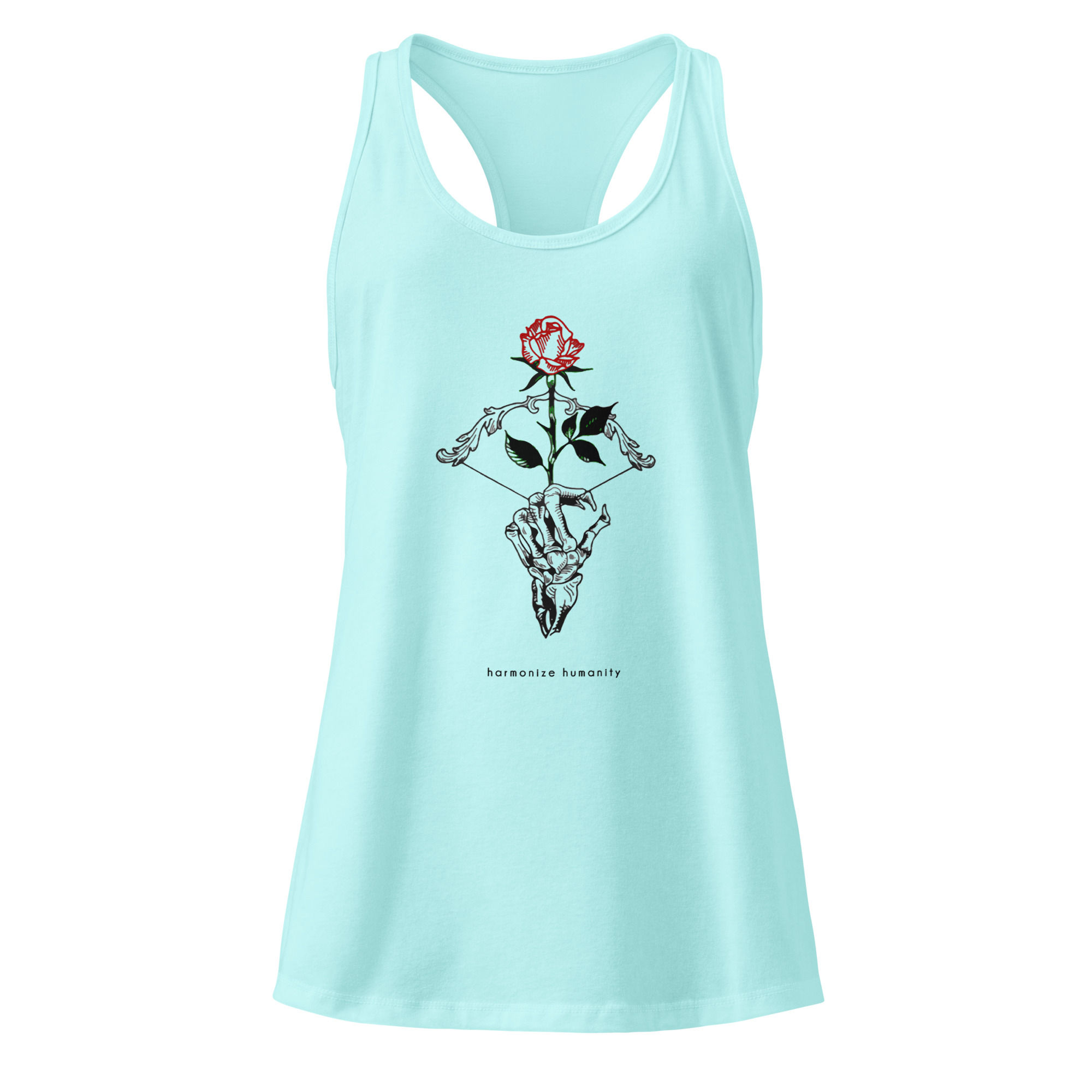 AIM FOR LOVE women’s fitted racerback tank (cancun)