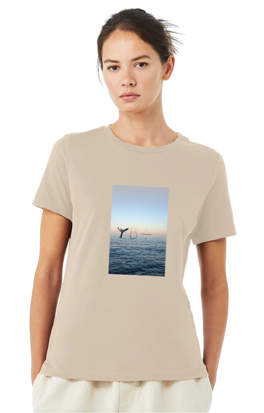 Thumbnail: LONELY WHALE unisex organic mid-light t-shirt (desert dust)