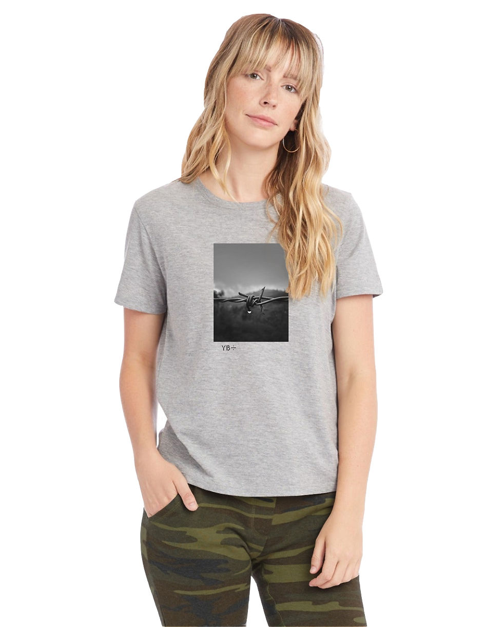 Thumbnail: BARBWIRE unisex organic mid-light t-shirt (heather grey)