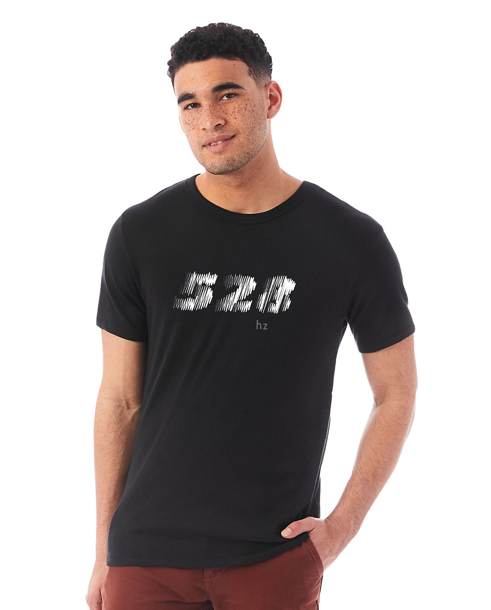 Thumbnail: 528 HZ unisex organic mid-light t-shirt (black)