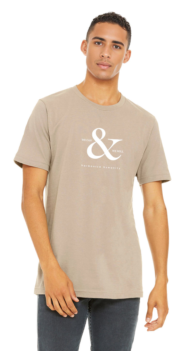 Thumbnail: WE WILL unisex organic mid-light t-shirt (desert dust)