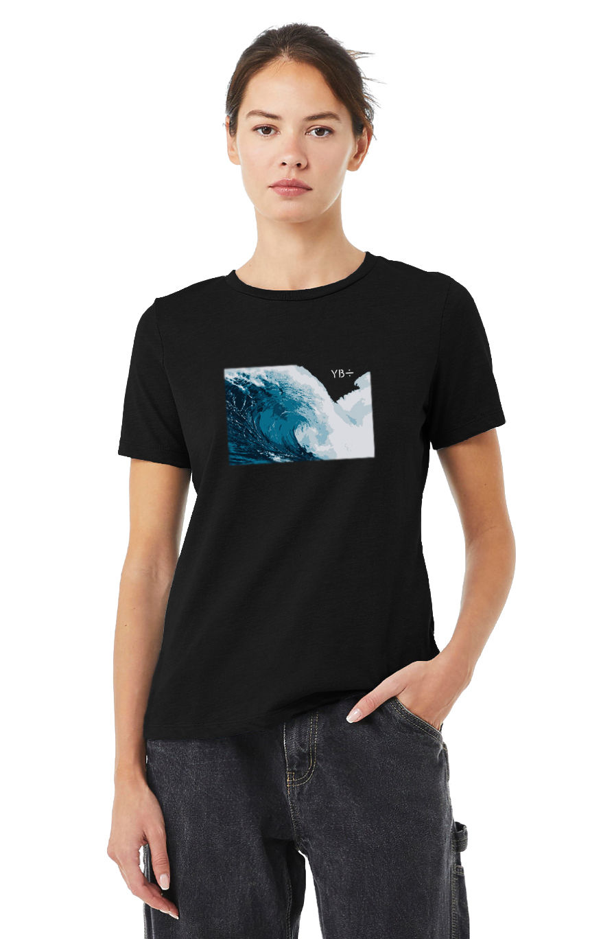 Thumbnail: WAVE of CHANGE unisex organic mid-light t-shirt (black)