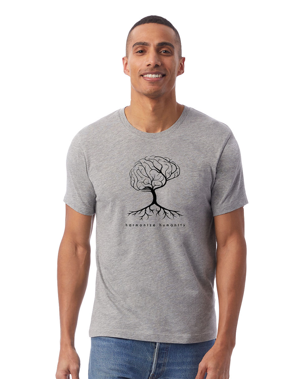 Thumbnail: CONSCIOUS AWAKENING unisex organic mid-light t-shirt (heather grey)