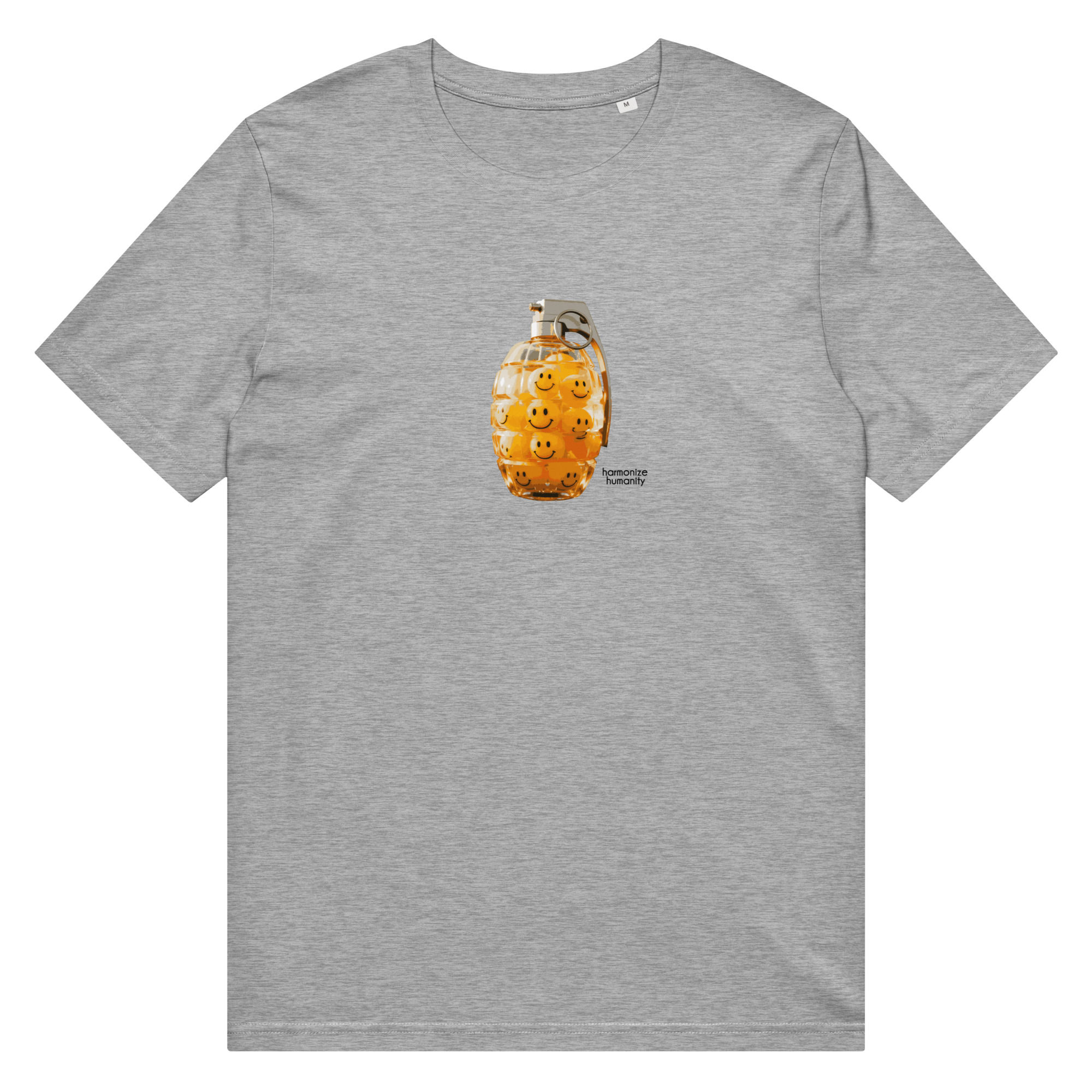 HAPPY BOMB organic mid-light t-shirt (heather grey)