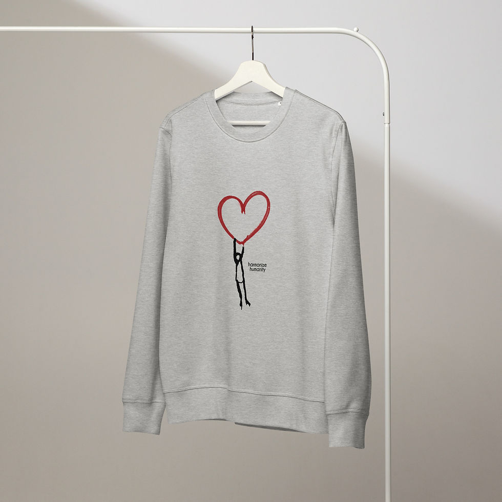 Thumbnail: LOVE LIFTS unisex organic mid-weight sweatshirt (heather grey)