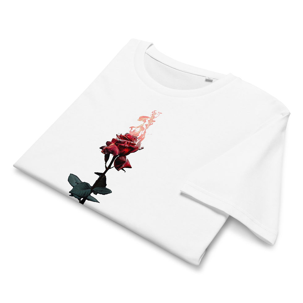 Thumbnail: SOUL ON FIRE unisex organic mid-light t-shirt (white)