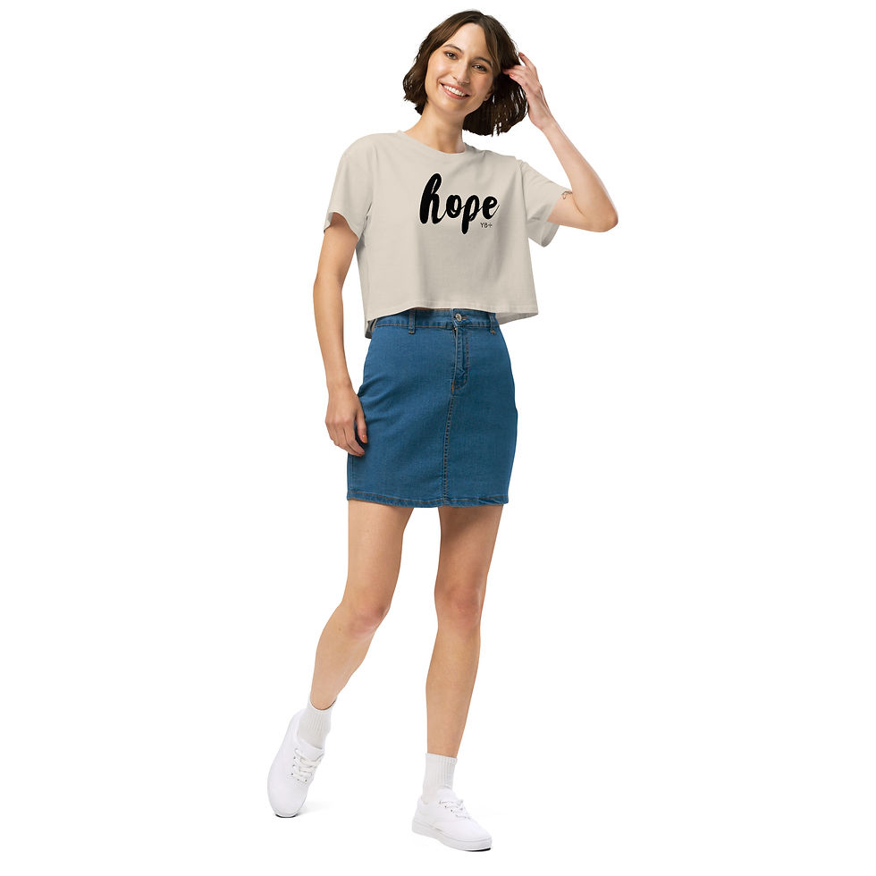 Thumbnail: HOPE crop top tee (bone)