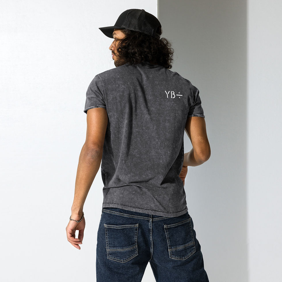 Thumbnail: TAKE IT unisex denim t-shirt (black)