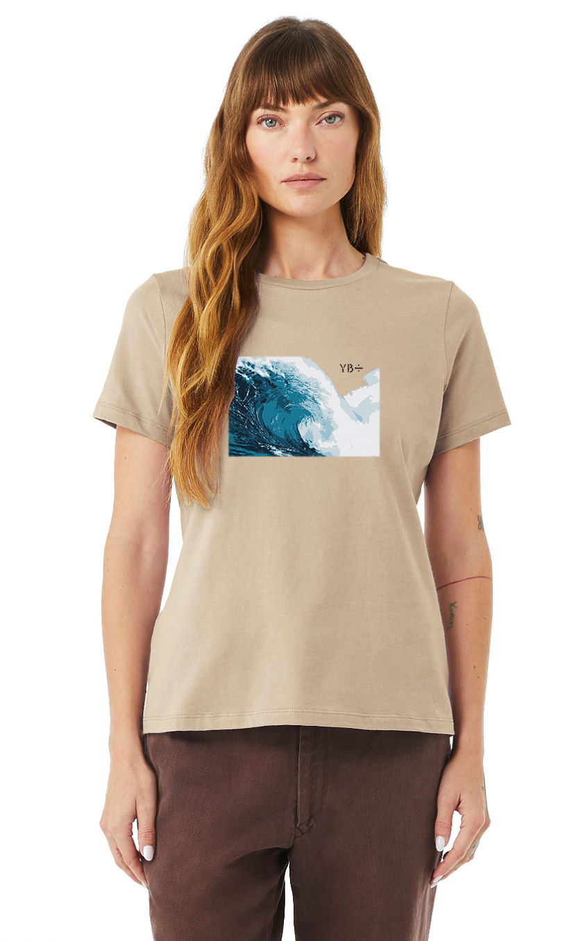 Thumbnail: WAVE of CHANGE unisex organic mid-light t-shirt (desert dust)