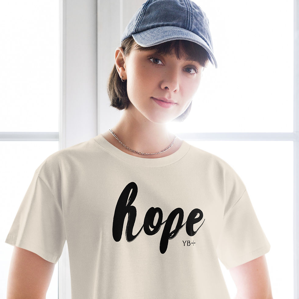 Thumbnail: HOPE crop top tee (bone)