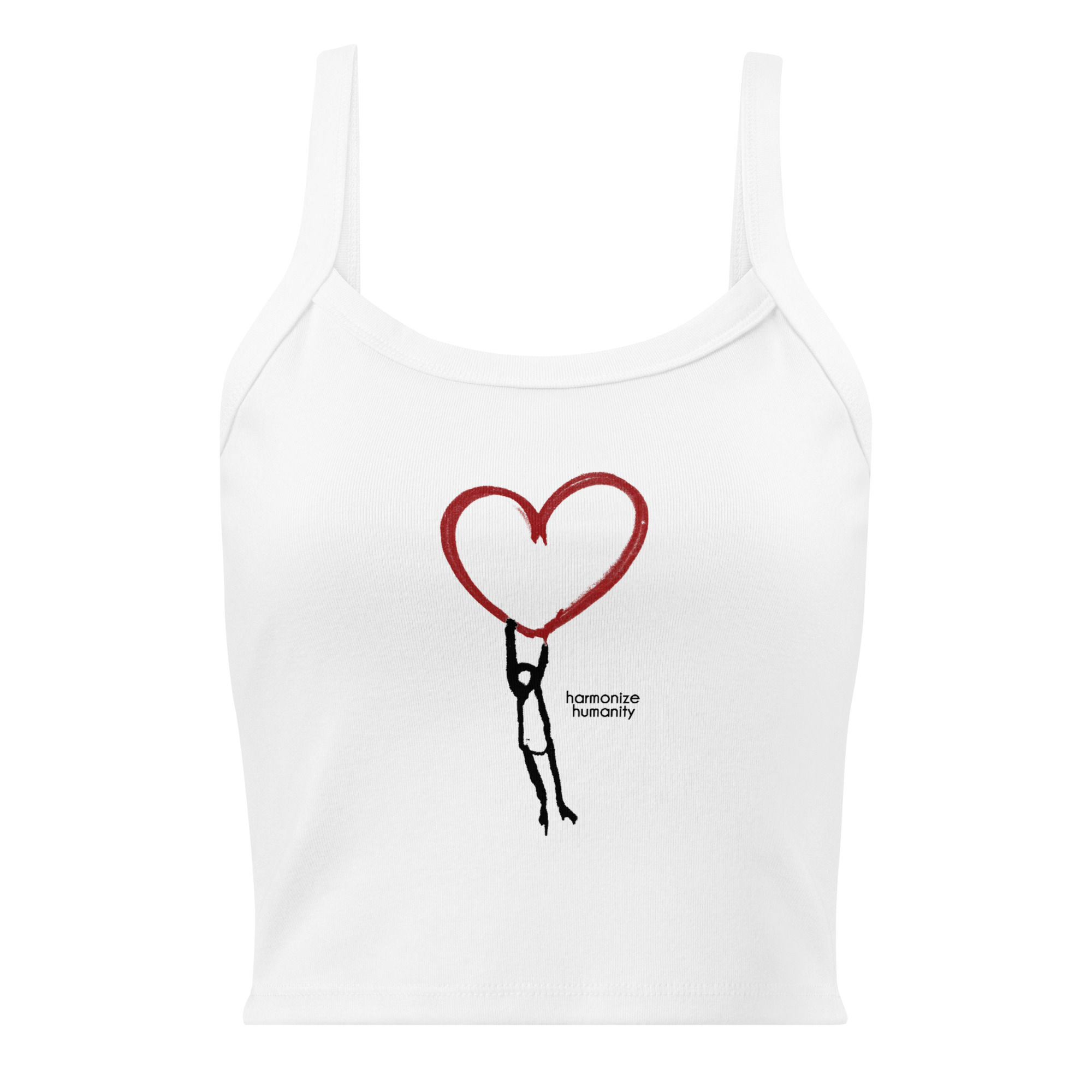 LOVE LIFTS women’s micro-rib tank top (white)