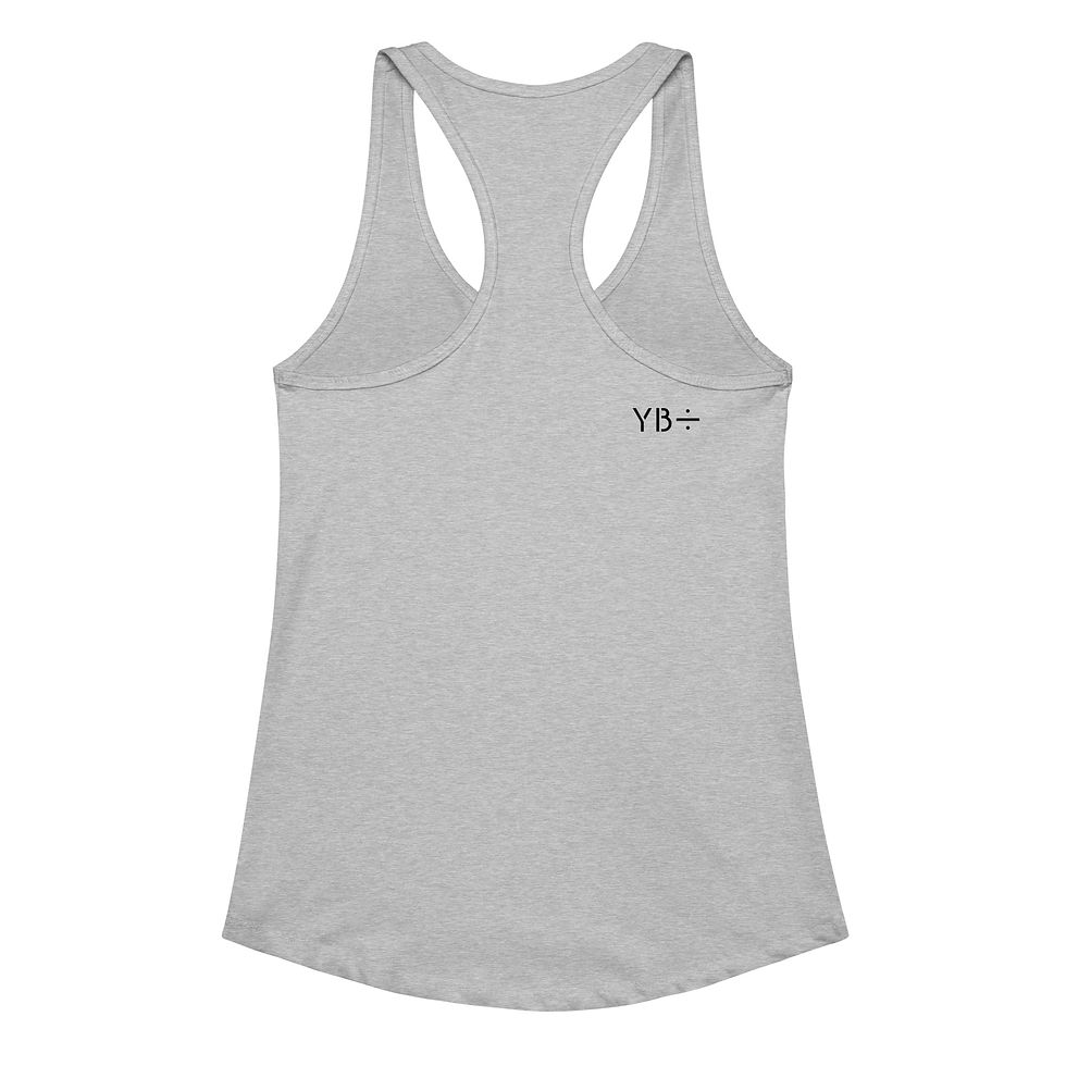 Thumbnail: AIM FOR LOVE women’s fitted racerback tank (heather grey)