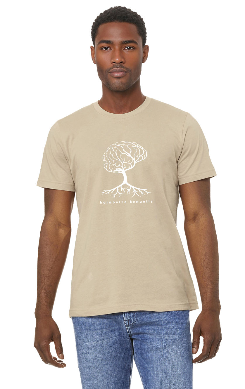 Thumbnail: CONSCIOUS AWAKENING unisex organic mid-light t-shirt (desert dust)