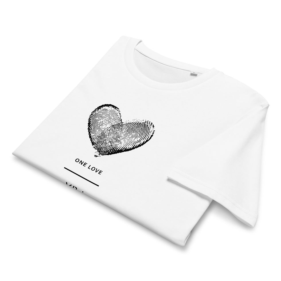 Thumbnail: ONE LOVE unisex organic mid-light t-shirt (white)