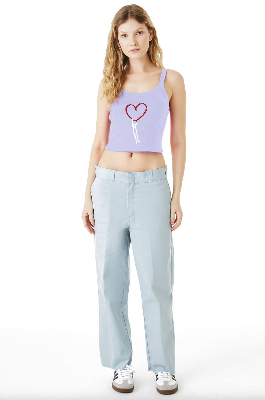Thumbnail: LOVE LIFTS women’s micro-rib tank top (baby blue)