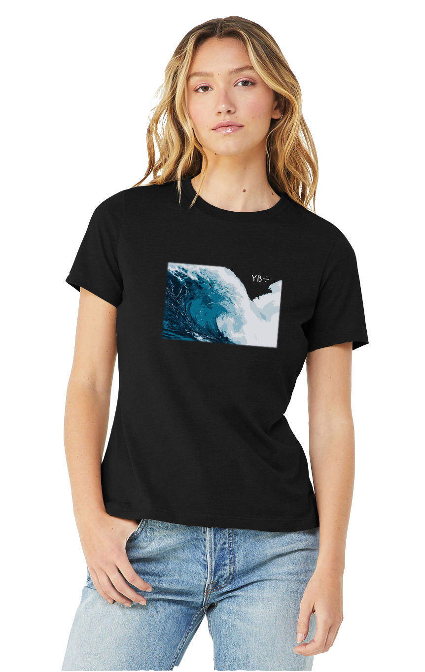 Thumbnail: WAVE of CHANGE unisex organic mid-light t-shirt (black)