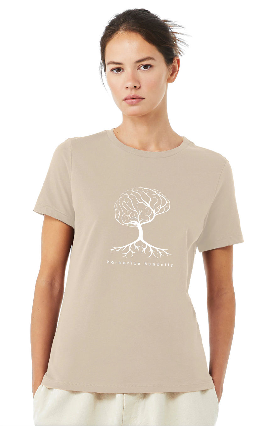 Thumbnail: CONSCIOUS AWAKENING unisex organic mid-light t-shirt (desert dust)