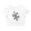 Thumbnail: PUZZLE PRINT crop tee (white)