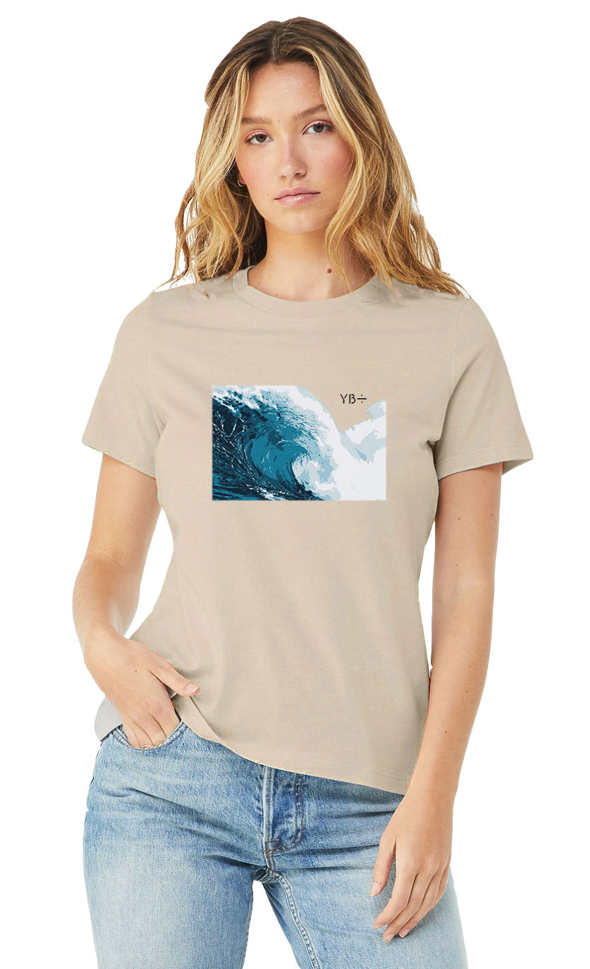 Thumbnail: WAVE of CHANGE unisex organic mid-light t-shirt (desert dust)