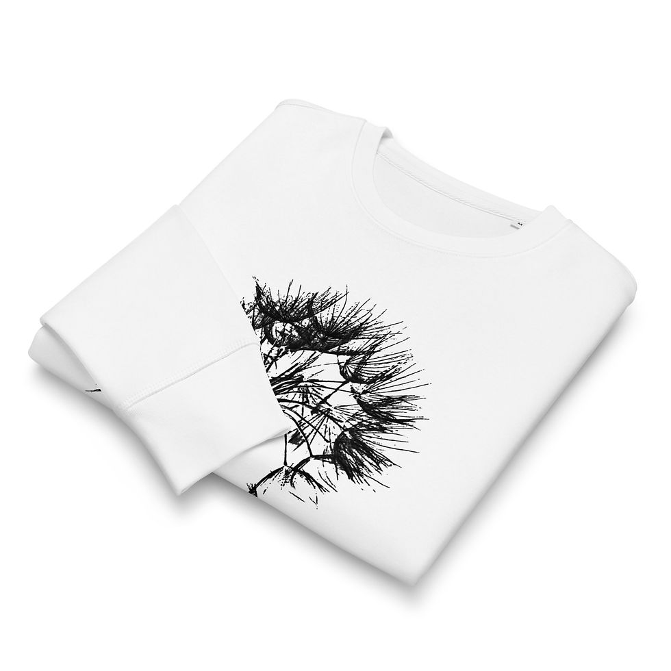 Thumbnail: WISH FOR HUMANITY unisex organic mid-weight sweatshirt (white)