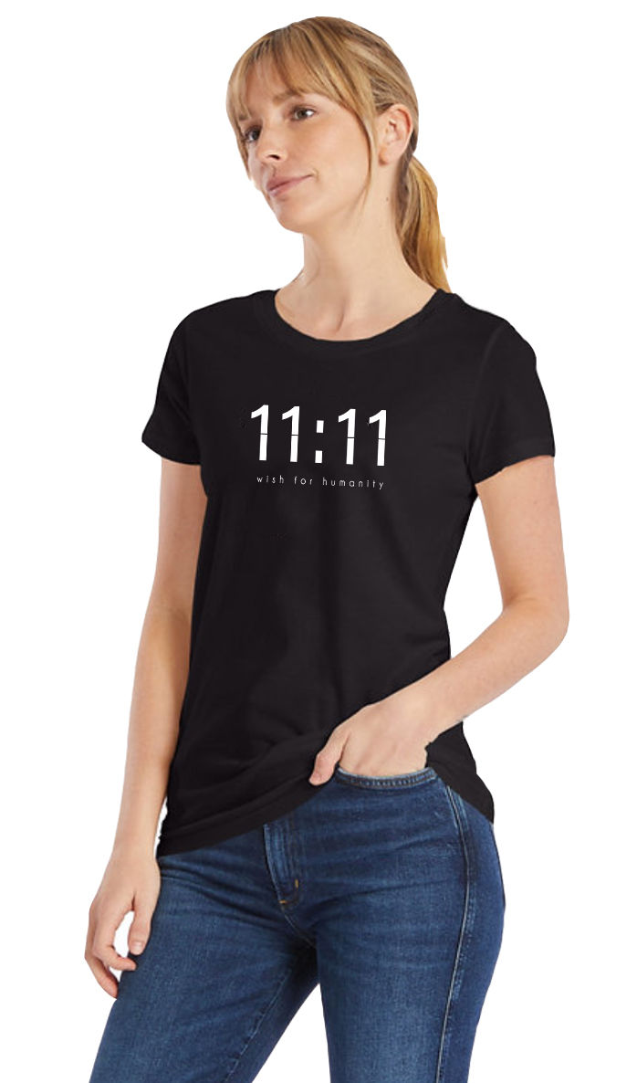Thumbnail: 11:11 unisex organic mid-light t-shirt (black)