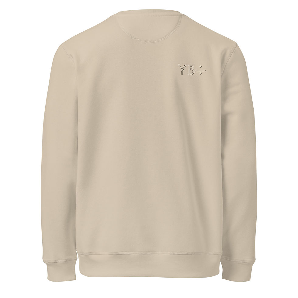 Thumbnail: HAPPY VIBES unisex organic mid-weight sweatshirt (desert dust)