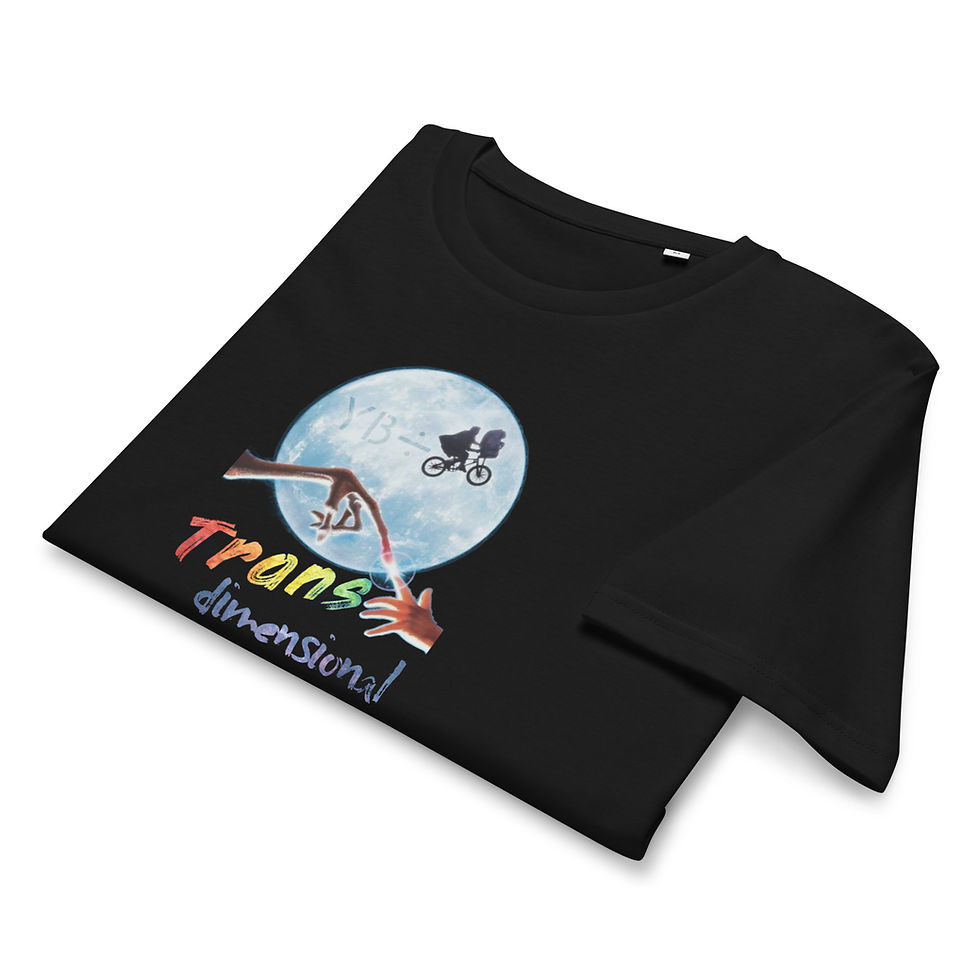 Thumbnail: TRANS DIMENSIONAL unisex organic mid-light t-shirt (black)