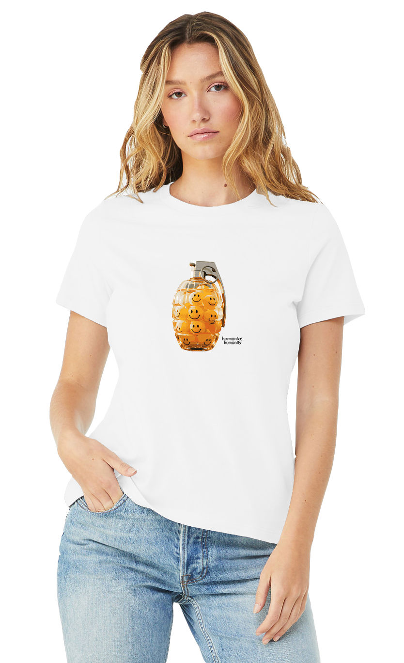 Thumbnail: HAPPY BOMB organic mid-light t-shirt (white)