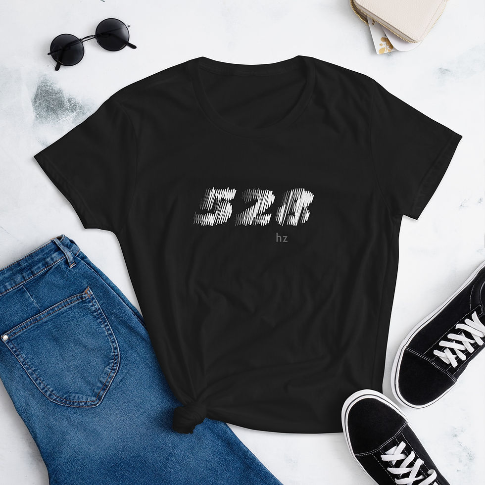 Thumbnail: 528 HZ unisex organic mid-light t-shirt (black)