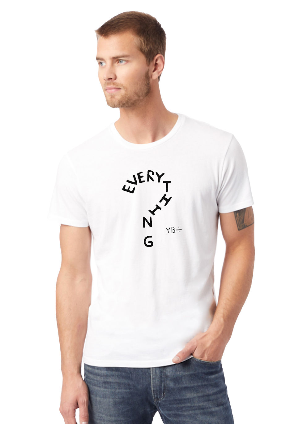 Thumbnail: ? EVERYTHING unisex organic mid-light t-shirt (white)