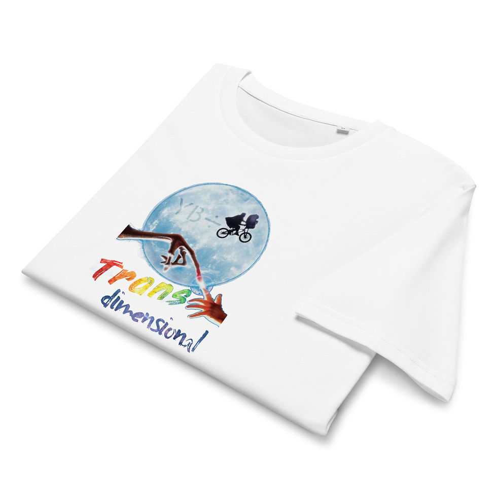 Thumbnail: TRANS DIMENSIONAL unisex organic mid-light t-shirt (white)