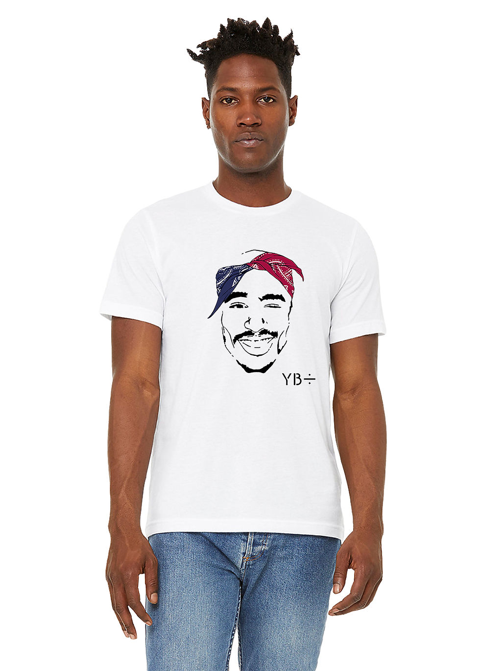 Thumbnail: THUG LOVE unisex organic mid-light t-shirt (white)
