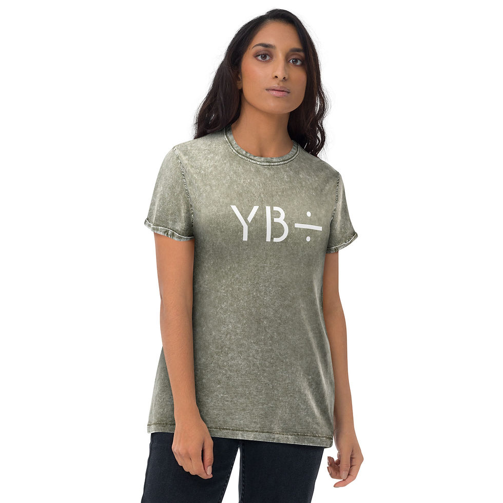 Thumbnail: YB÷ unisex denim t-shirt (dark army green)