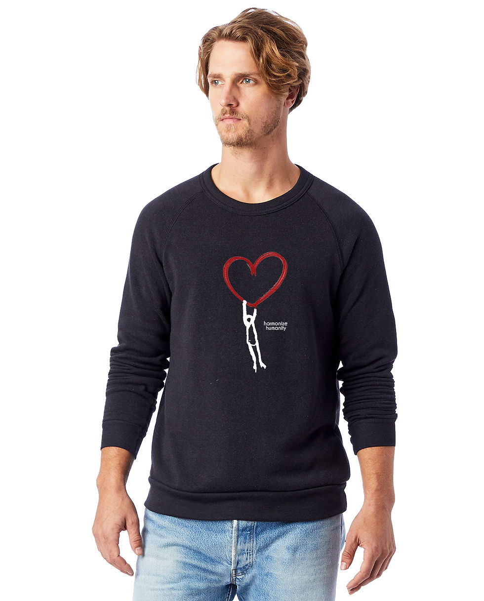 Thumbnail: LOVE LIFTS unisex organic mid-weight sweatshirt (black)